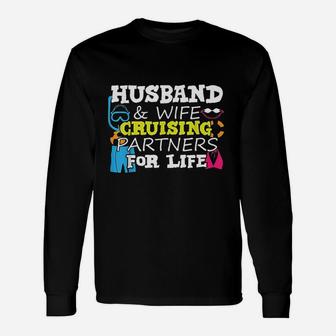 Husband And Wife Cruising Partners For Life Vacation Long Sleeve T-Shirt - Seseable
