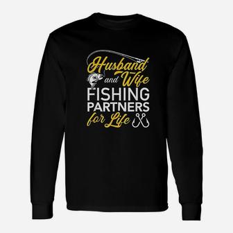 Husband And Wife Fishing Partners For Life Long Sleeve T-Shirt - Seseable