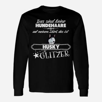 Husky Glitzer Langarmshirts, Lustiges Design für Hundebesitzer - Seseable