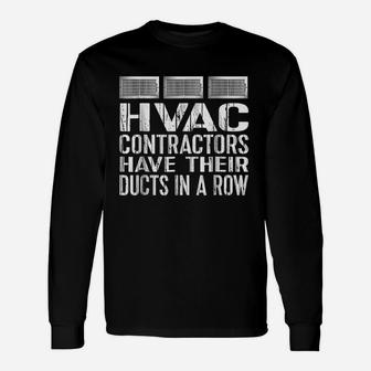 Hvac Heating Cooling Hvac Contractor Long Sleeve T-Shirt - Seseable