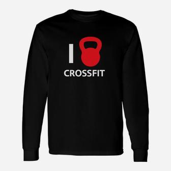 I ♥ CrossFit Kettlebell Design Herren Langarmshirts für Sportbegeisterte - Seseable