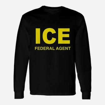 Ice Halloween Costume Federal Agent Police Immigration Long Sleeve T-Shirt - Seseable