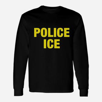Ice Police Costume Federal Agent Halloween Long Sleeve T-Shirt | Seseable FR