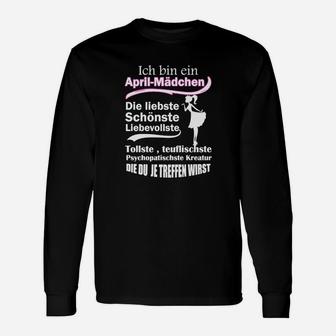 Ich Bin Ein April Mädchen Langarmshirts - Seseable