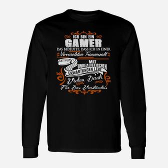 Ich Bin Ein Gamer Themen-Langarmshirts, Lustiger Spruch mit Drachen-Design - Seseable