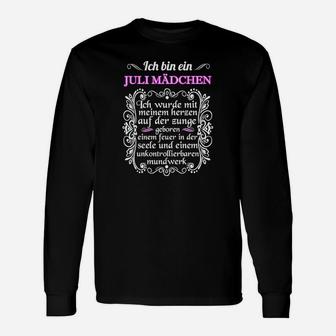 Ich Bin Ein Juli Mädchen Langarmshirts - Seseable