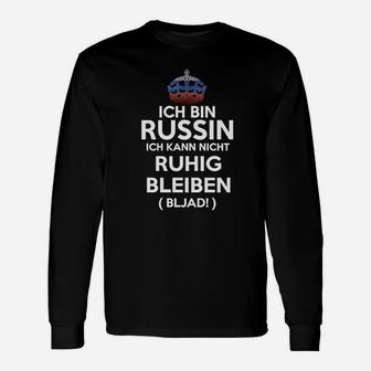 Ich Bin Russin Humorvolles Statement Langarmshirts für Damen - Seseable