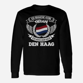 Ich brauche keine Therapie, nur Den Haag Langarmshirts mit niederländischem Flügel-Design - Seseable