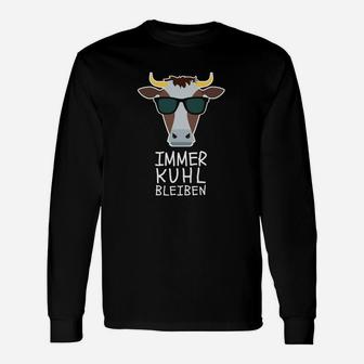 Immer Kuhl Bleiben Exklusives Motiv Langarmshirts - Seseable