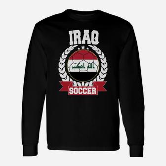 Iraq Soccer, Iraq Team Shirt Long Sleeve T-Shirt - Seseable