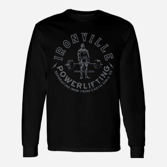 Ironville Vintage Deadlift Long Sleeve T-Shirt - Seseable