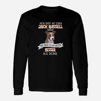 Jack Russell Schwarzes Langarmshirts mit Lustigem Spruch für Hundefreunde - Seseable