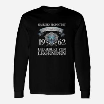 Jahrgang 1962 Legenden Geburtstag Langarmshirts, Retro Look für Männer - Seseable