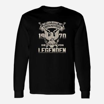 Jahrgang 1970 Legenden Geburtstag Langarmshirts für Retro Fans - Seseable