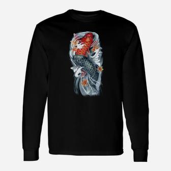 Japanese Koi Fish Tattoo Long Sleeve T-Shirt - Seseable