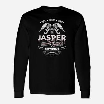 Jasper Blood Runs Through My Veins Tshirt For Jasper Long Sleeve T-Shirt - Seseable