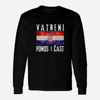 Jetzt Vatreni Stolz Und Ehre Hrvatska Langarmshirts - Seseable