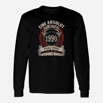 Jubiläums-Geburtstagsshirt 1990: Fabelhafte 32 Jahre, Vintage Design Langarmshirts - Seseable