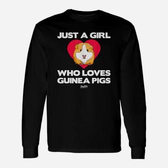 Just A Girl Who Loves Guinea Pigs Guinea Pig Shirt Long Sleeve T-Shirt - Seseable