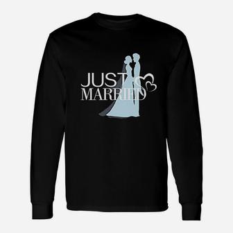 Just Married For Couples Wedding Anniversary Newlywed Long Sleeve T-Shirt - Seseable