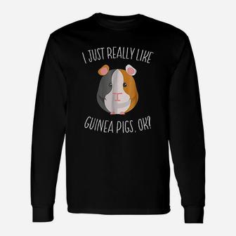 I Just Really Like Guinea Pigs Guinea Pig Lover Long Sleeve T-Shirt - Seseable