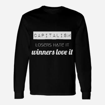 Kapitalismus Motiv Langarmshirts Verlierer Hassen Es, Gewinner Lieben Es - Seseable