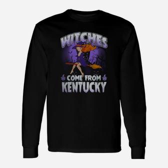 Kentucky Halloween Shirts Witches Come From Kentucky Halloween Long Sleeve T-Shirt | Seseable UK