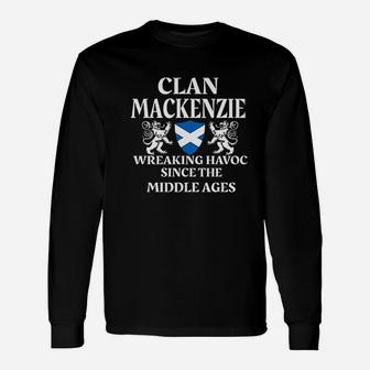 Kenzie Scottish Clan Last Name Long Sleeve T-Shirt - Seseable