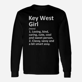 Key West Girl Fl Florida City Home Roots Long Sleeve T-Shirt - Seseable