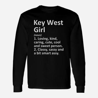 Key West Girl Florida City Home Roots Long Sleeve T-Shirt - Seseable