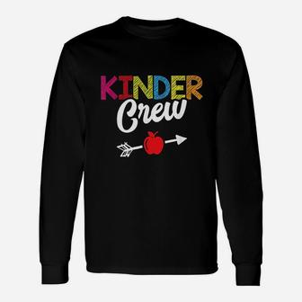 Kinder Crew Kindergarten Teacher Student Back To School Long Sleeve T-Shirt - Seseable