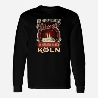 Köln-Motto Langarmshirts mit Spruch, Schwarz für Fans - Seseable