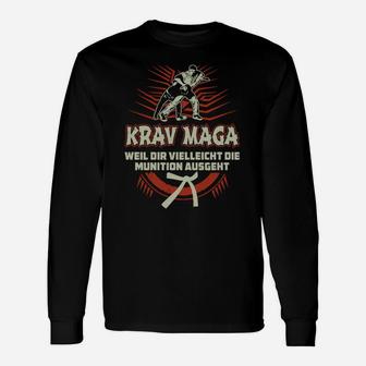 Krav Maga Motivations-Langarmshirts, Selbstverteidigung Outfit mit Spruch - Seseable