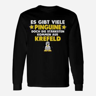 Krefeld Stolz Pinguine Fan Langarmshirts, Lokalpatriotisches Design - Seseable