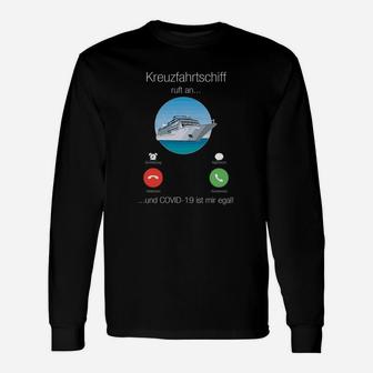 Kreuzfahrtschiff Langarmshirts mit Lustigem COVID-19 Spruch, Humorvoll - Seseable