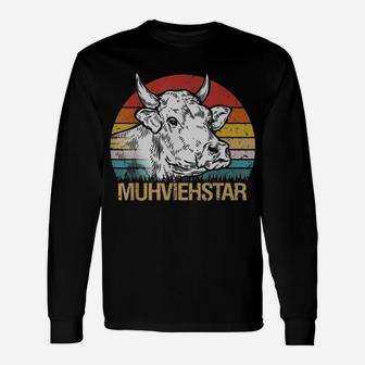 Kuh Tier Kuh Bauernhof Gesschenk Muhvi Langarmshirts - Seseable