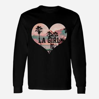 La Girl Los Angeles Vintage Retro California Souvenir Long Sleeve T-Shirt - Seseable