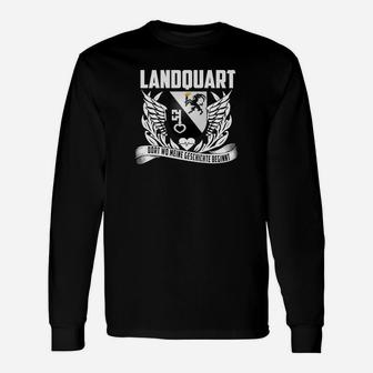 Landquart Adler-Wappen Schwarzes Langarmshirts für Herren, Stilvolles Design - Seseable