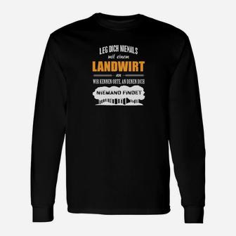 Landwirt Spruch Langarmshirts für Herren, Lustiges Bauern Motiv - Seseable