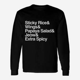 Laos Sticky Rice Travel Asia Asian Food Wings Long Sleeve T-Shirt - Seseable