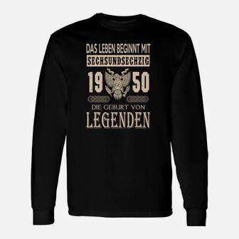 Legenden 1950 Geburtsjahr Adler-Design Langarmshirts für Jubiläumsfeiern - Seseable
