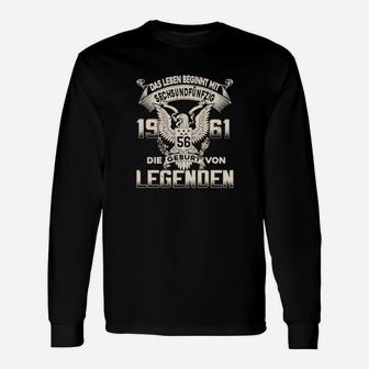 Legenden 1961 Geburtsjahr Langarmshirts, Adlermotiv Jubiläums Tee - Seseable