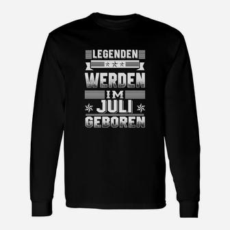 Legenden Geboren im Juli Herren Langarmshirts, Geburtstagsaufdruck - Seseable