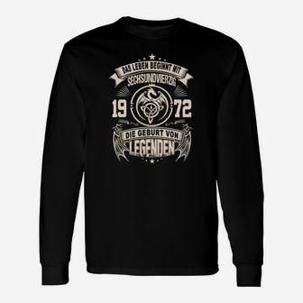 Legenden von 1972 Langarmshirts, Vintage Geburtjahrgangs Tee - Seseable