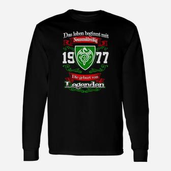 Legenden von 1977 Geburtstagsjahr Vintage Langarmshirts, Retro Design - Seseable