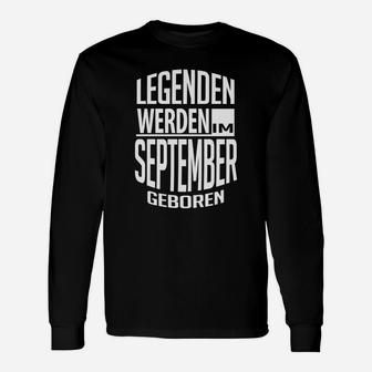 Legenden werden im September Geboren Langarmshirts, Herren mit Aufdruck - Seseable