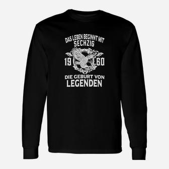 Legendenjahrgang 1960 Langarmshirts, Leben Beginnt mit 60 Jubiläum - Seseable