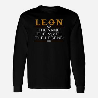 Leon Legend Name Leon Long Sleeve T-Shirt - Seseable