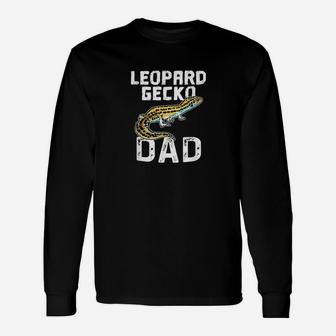 Leopard Gecko Graphic Lizard Lover Reptile Dad Long Sleeve T-Shirt - Seseable