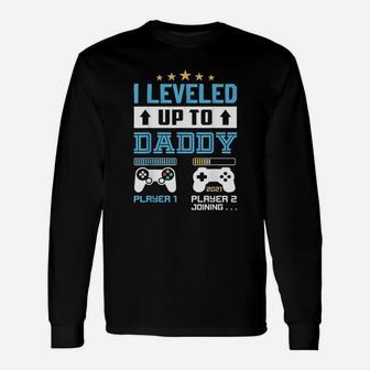 I Leveled Up To Daddy 2021 Soon To Be Dad 2021 Long Sleeve T-Shirt - Seseable